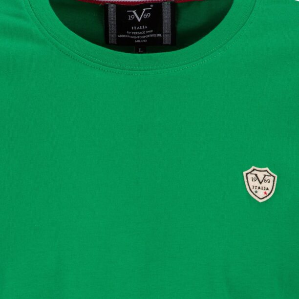 19V69 ITALIA Tricou 'Rafael Bas'  verde iarbă preţ