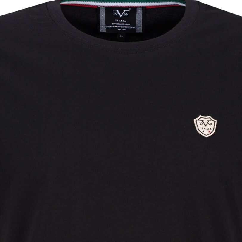 19V69 ITALIA Tricou 'Rafael'  negru preţ