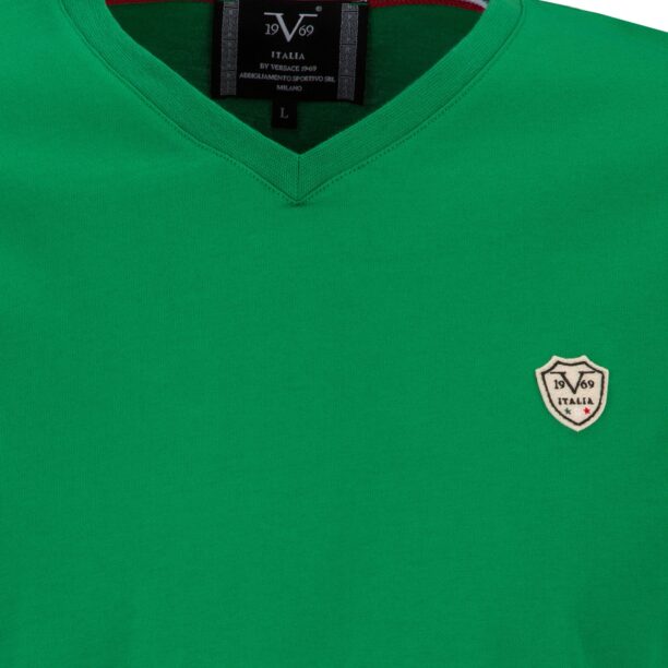 19V69 ITALIA Tricou 'Toni'  bej / verde / negru preţ