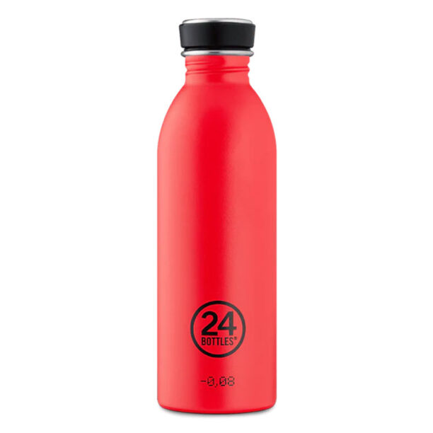 24 Bottles Urban Bottle Stone Hot Red 500ml