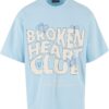 2Y Studios Tricou 'Broken Heart Club'  crem / albastru deschis / negru