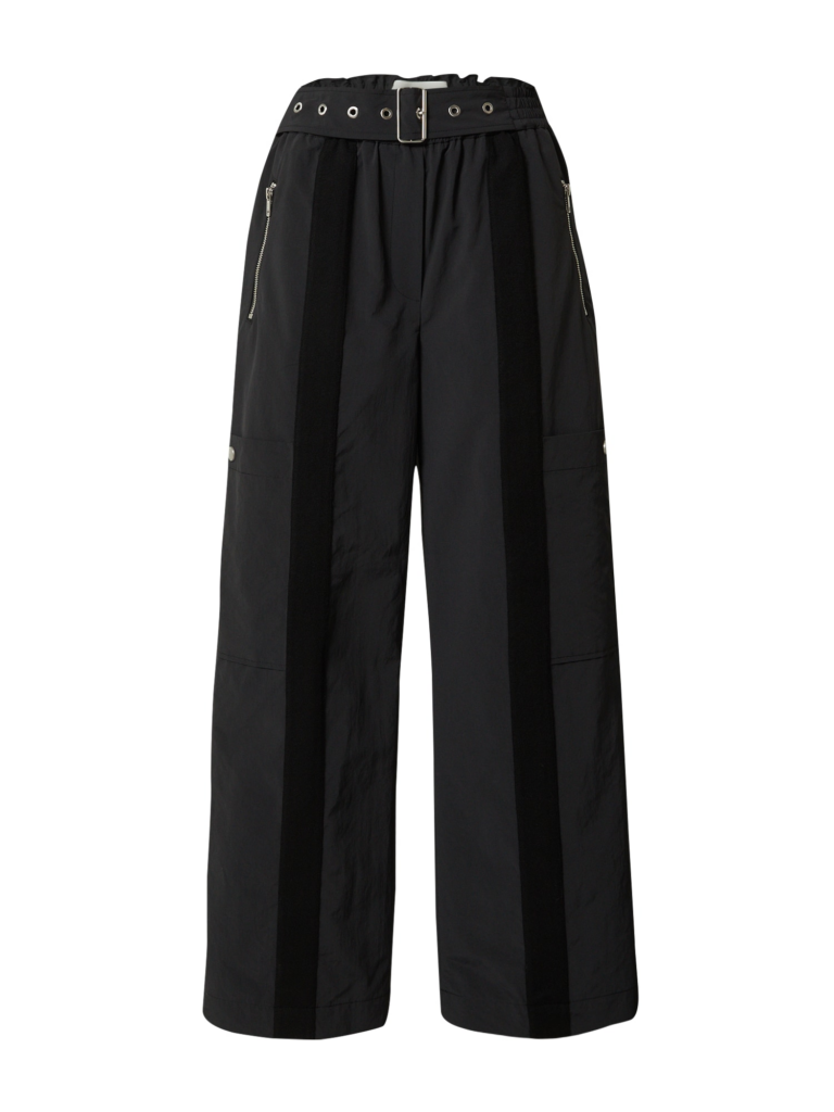 3.1 Phillip Lim Pantaloni cu buzunare  gri metalic / negru