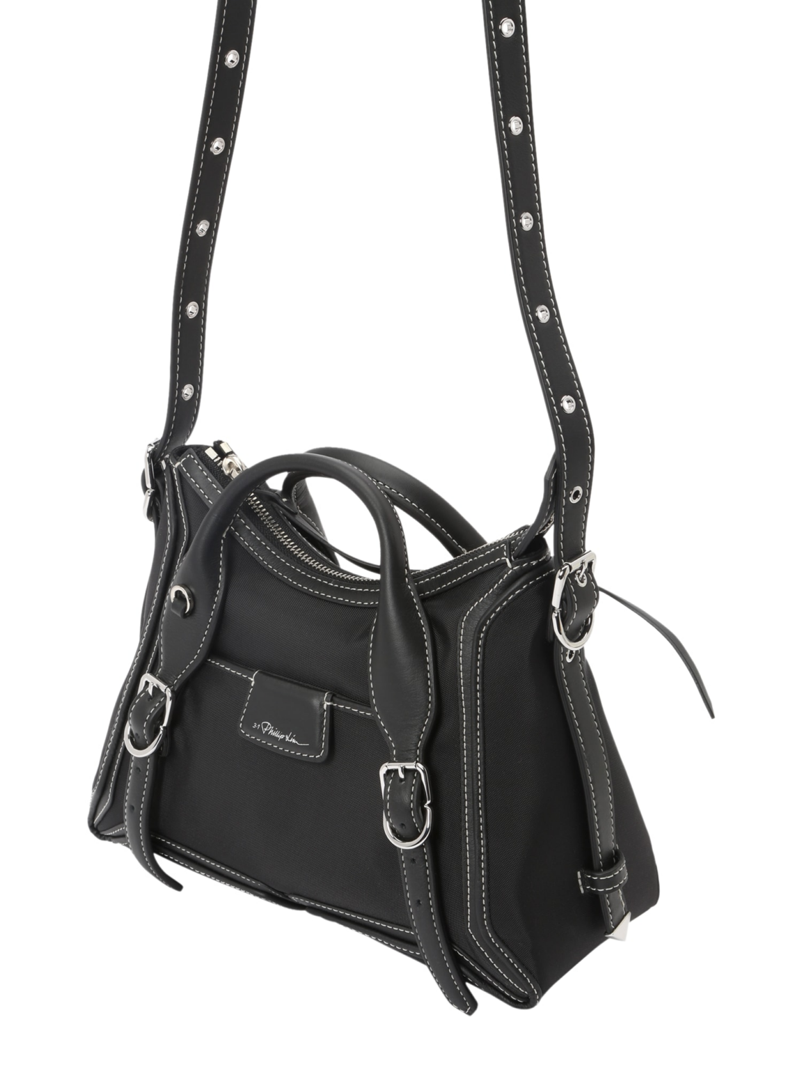 3.1 Phillip Lim Poșete 'PASHLI'  negru / alb murdar
