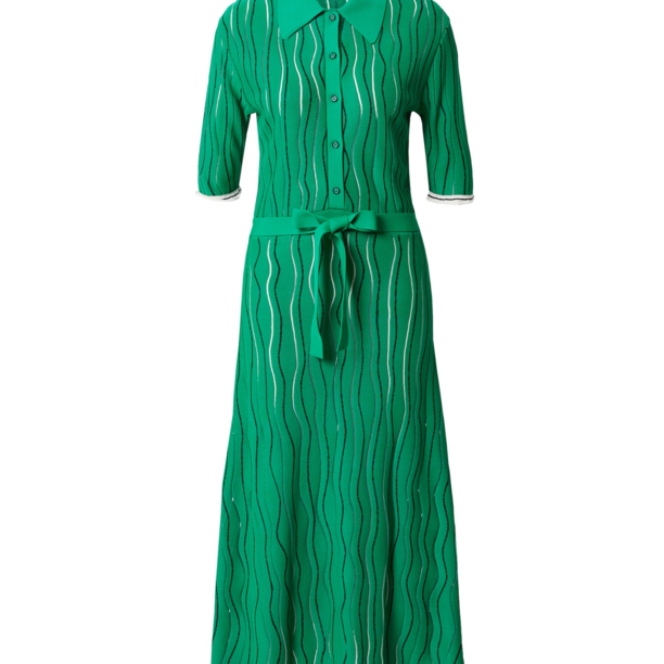 3.1 Phillip Lim Rochie tricotat  verde / negru / alb