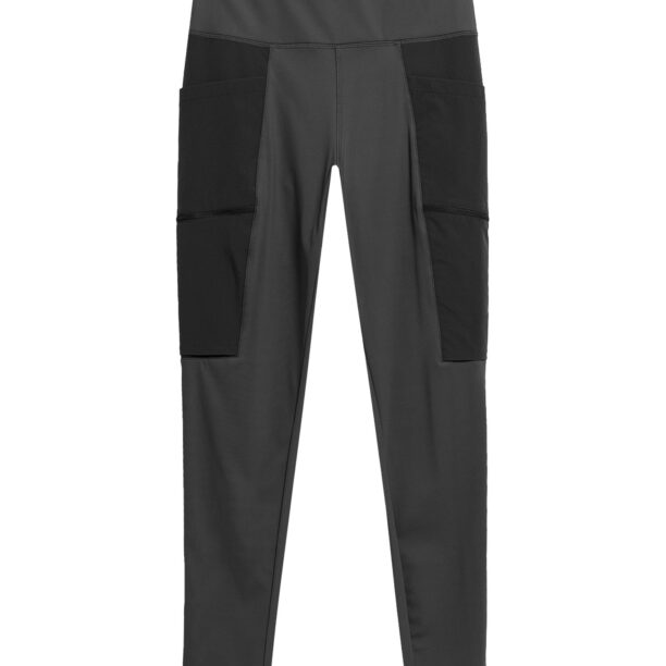 4F Pantaloni sport  gri închis / negru