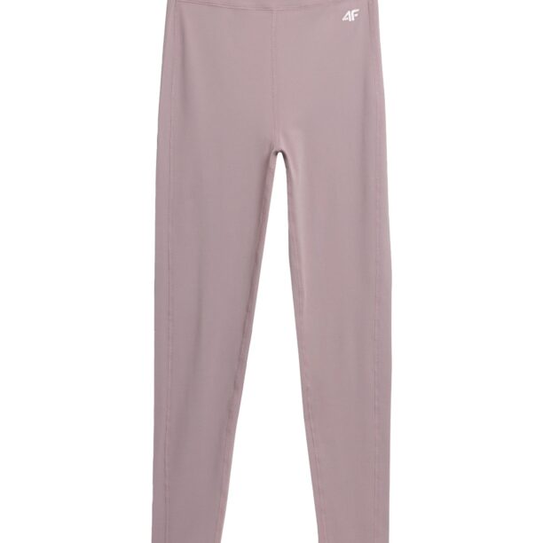 4F Pantaloni sport  gri taupe / alb