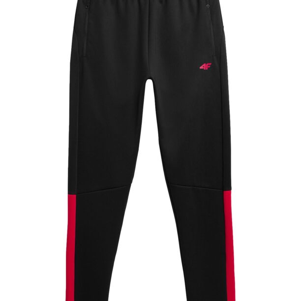 4F Pantaloni sport  roșu / negru