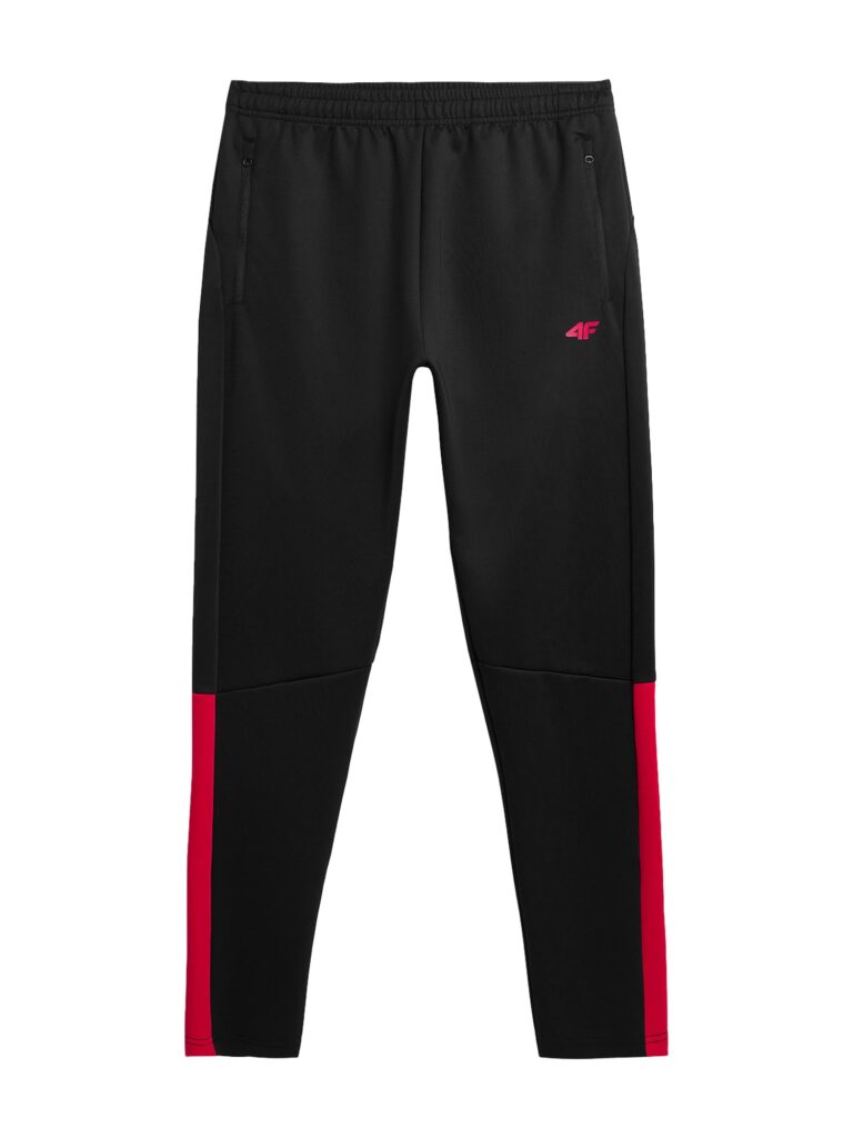 4F Pantaloni sport  roșu / negru