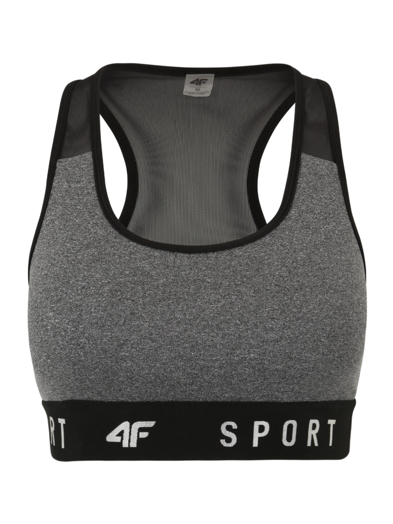 4F Sutien sport  gri amestecat / negru