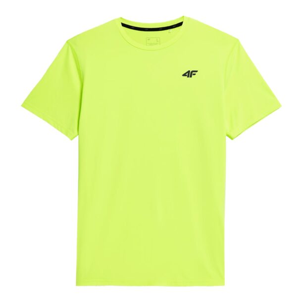 4F Tricou funcțional  verde neon / negru