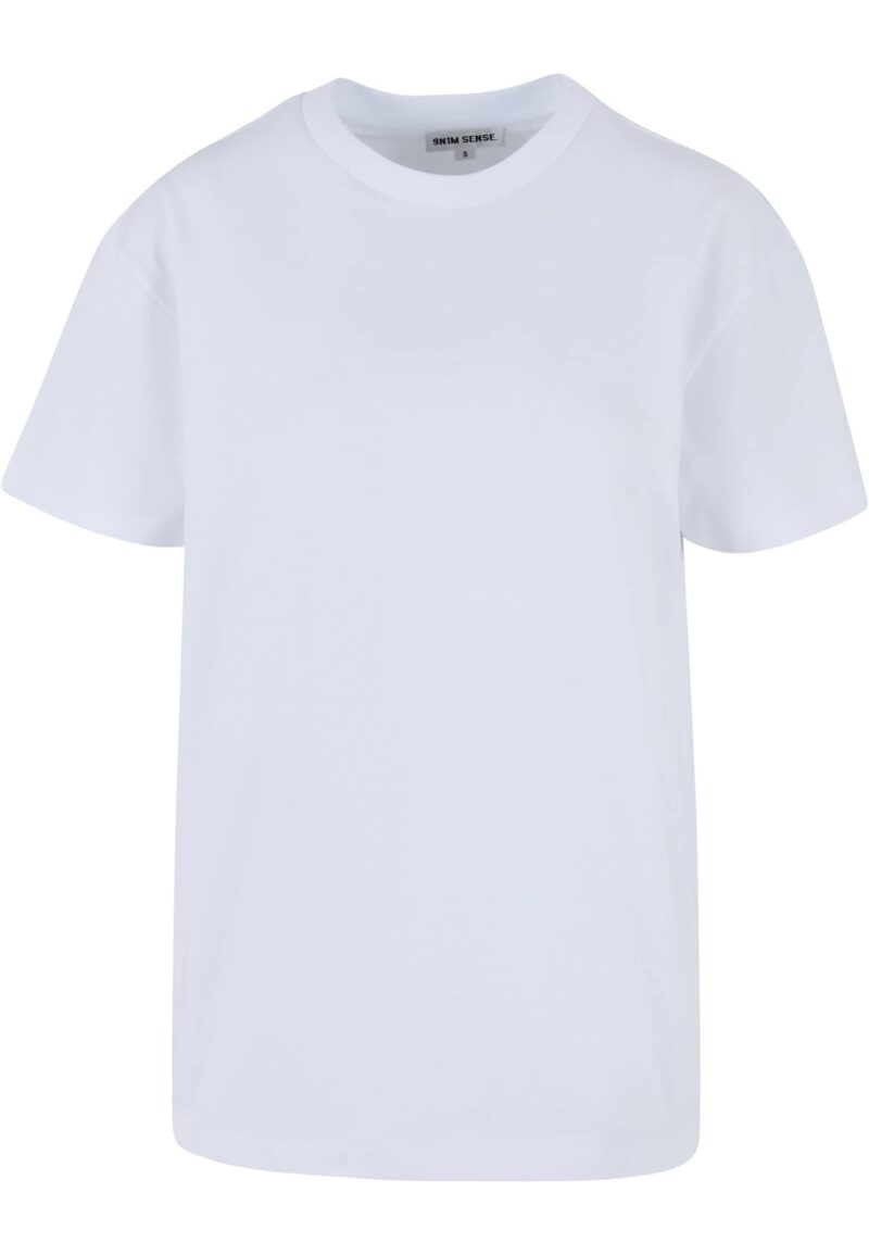 9N1M SENSE Tricou 'W-Blank'  alb