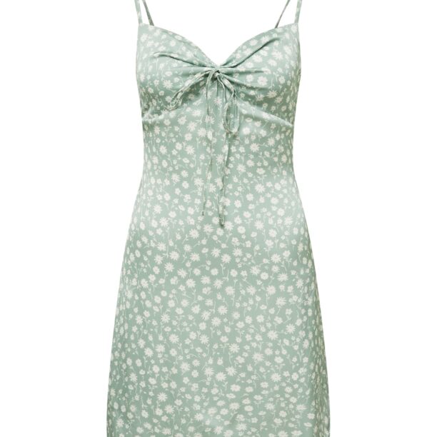 A LOT LESS Rochie 'Alena'  verde pastel / alb natural