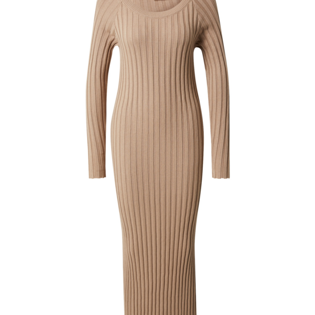 A LOT LESS Rochie tricotat 'Carola'  maro cappuccino