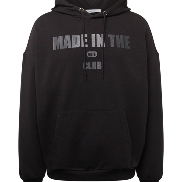 ABOUT YOU Bluză de molton 'Malik Hoodie'  negru