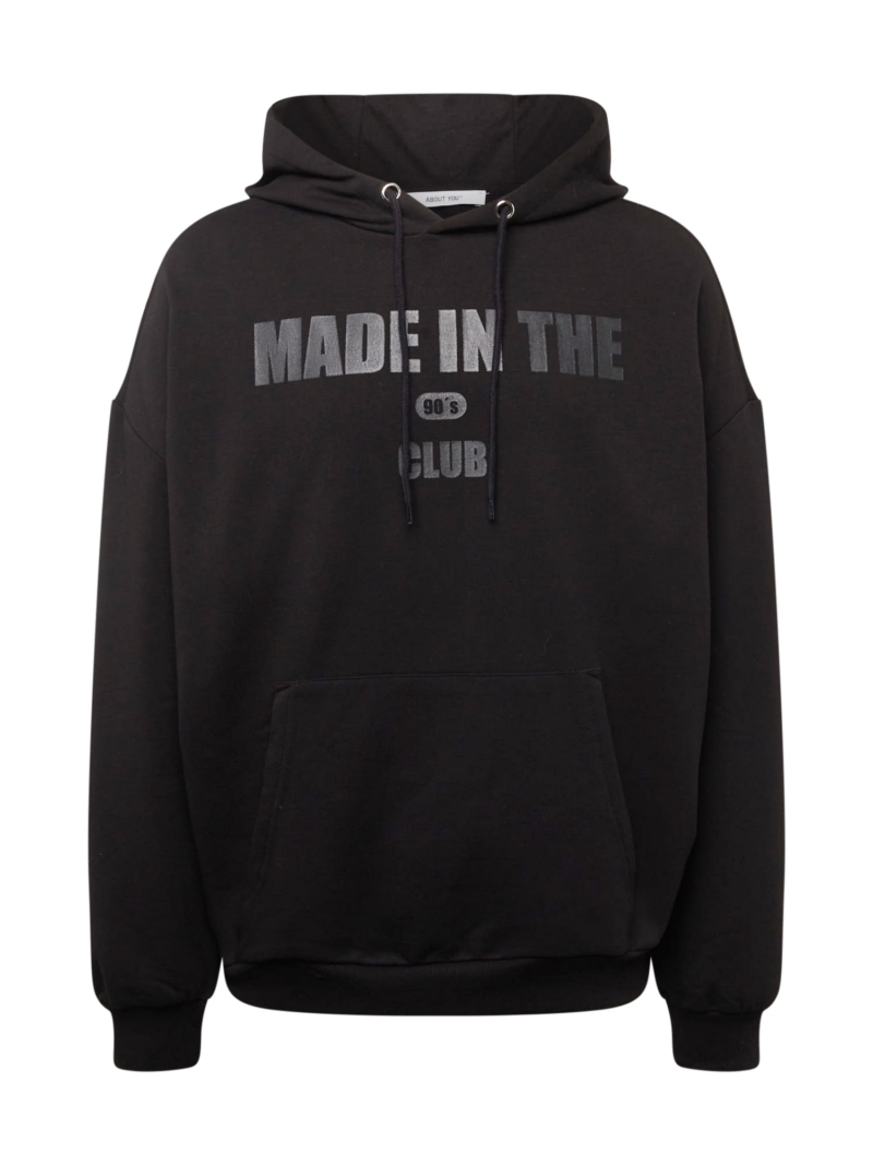 ABOUT YOU Bluză de molton 'Malik Hoodie'  negru