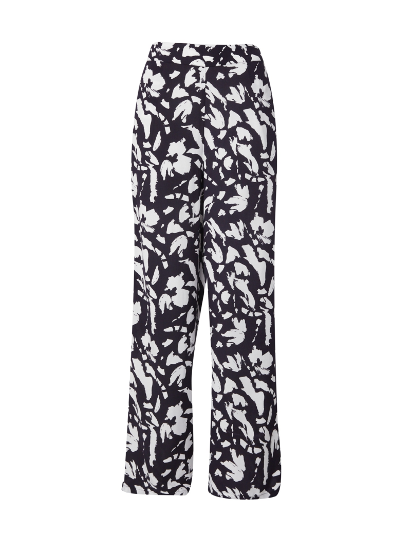 ABOUT YOU Pantaloni 'Nola'  negru / alb