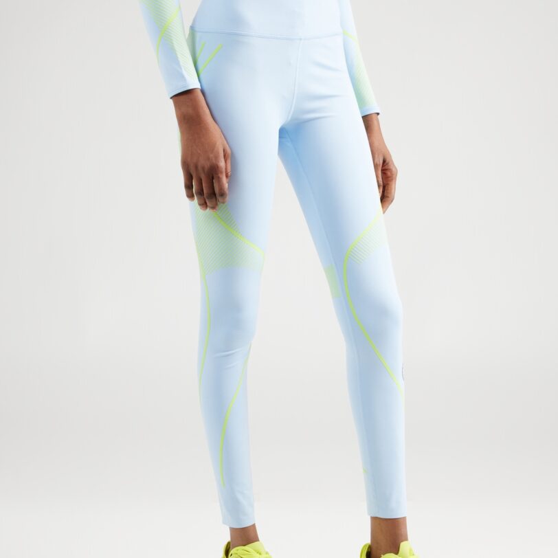 ADIDAS BY STELLA MCCARTNEY Pantaloni sport 'Truepace'  albastru deschis / verde kiwi / negru
