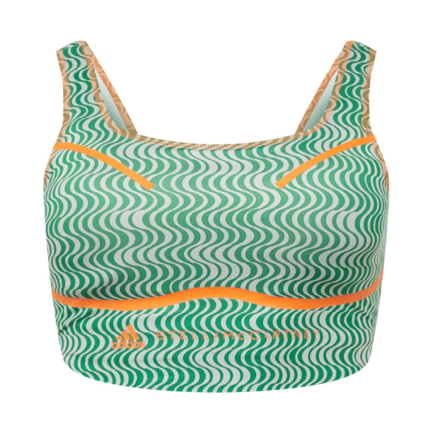 ADIDAS BY STELLA MCCARTNEY Sport top 'Truepurpose Printed '  verde / portocaliu / alb