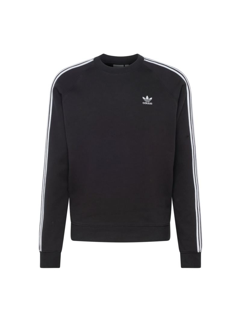 ADIDAS ORIGINALS Bluză de molton 'Adicolor'  negru / alb