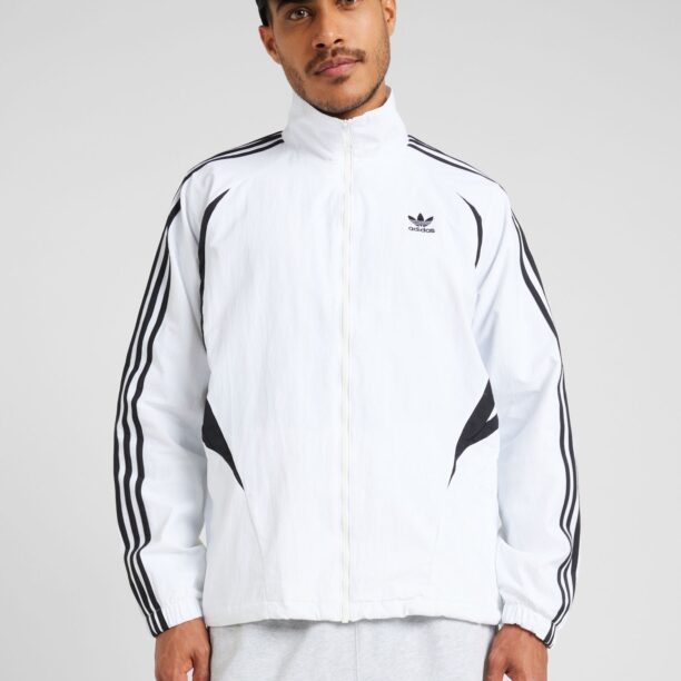 ADIDAS ORIGINALS Bluză de molton  negru / alb