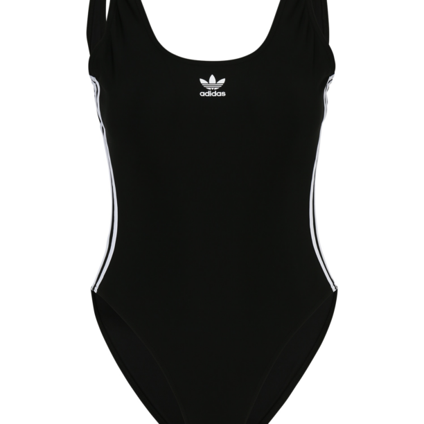 ADIDAS ORIGINALS Costum de baie întreg 'Adicolor 3-Stripes'  negru / alb