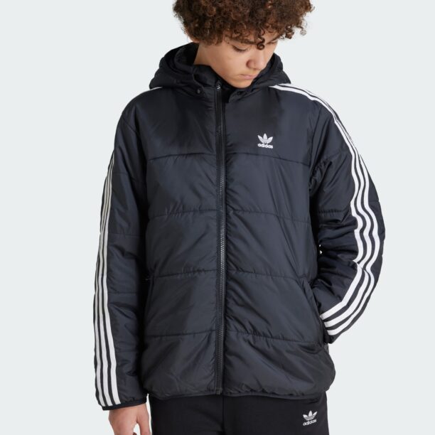 ADIDAS ORIGINALS Geacă de primăvară-toamnă 'Adicolor'  negru / alb