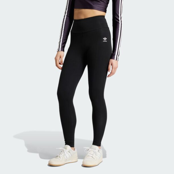 ADIDAS ORIGINALS Leggings 'Essentials'  negru / alb