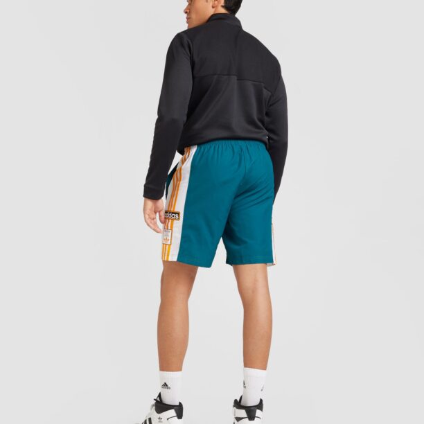 ADIDAS ORIGINALS Pantaloni 'Adibreak'  cyan / portocaliu / negru / alb preţ