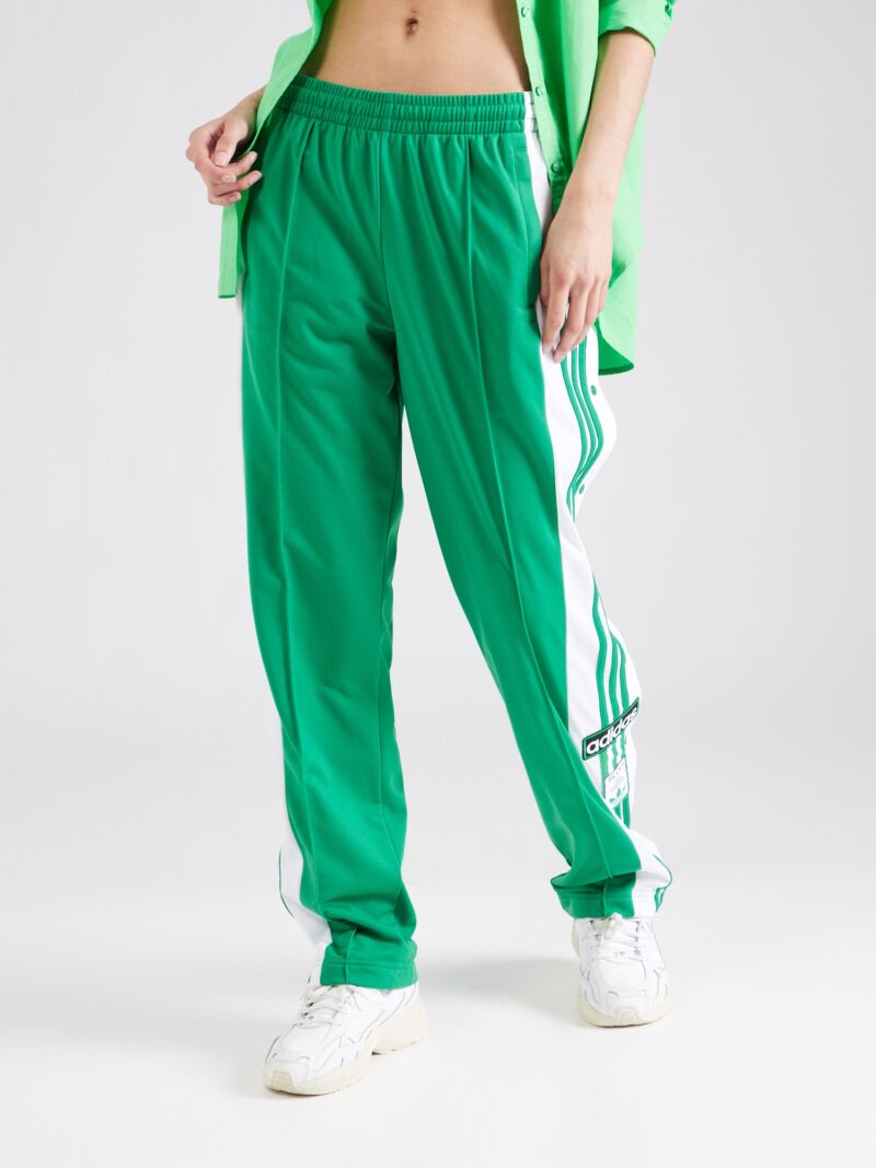 ADIDAS ORIGINALS Pantaloni 'Adibreak'  verde / negru / alb