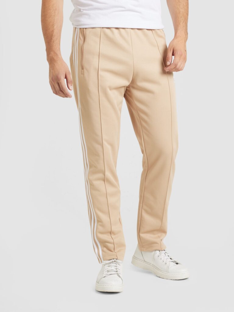 Preţ ADIDAS ORIGINALS Pantaloni 'Adicolor Classics Beckenbauer'  bej / alb