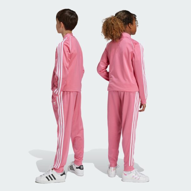 ADIDAS ORIGINALS Pantaloni 'Adicolor'  roz / alb preţ