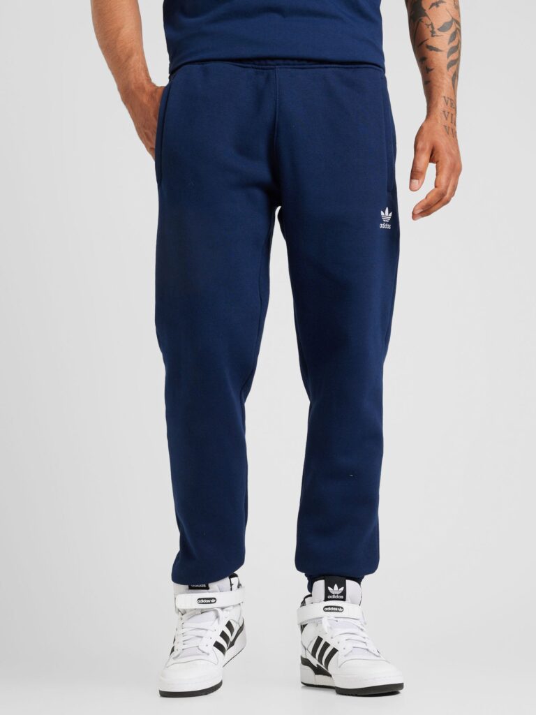 ADIDAS ORIGINALS Pantaloni 'Essential'  albastru închis / alb