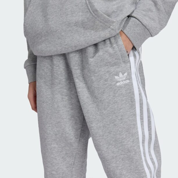 Preţ ADIDAS ORIGINALS Pantaloni 'Trefoil'  gri amestecat / alb