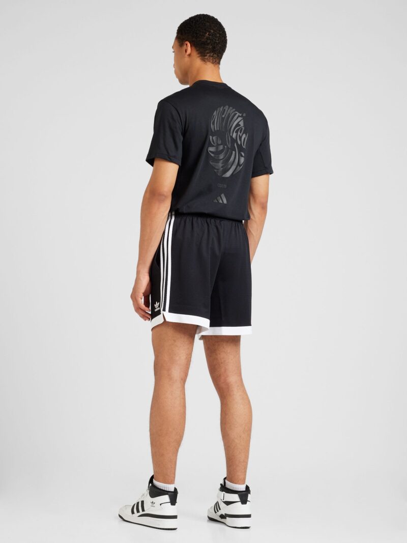 ADIDAS ORIGINALS Pantaloni sport 'Mock Eyelet'  negru / alb