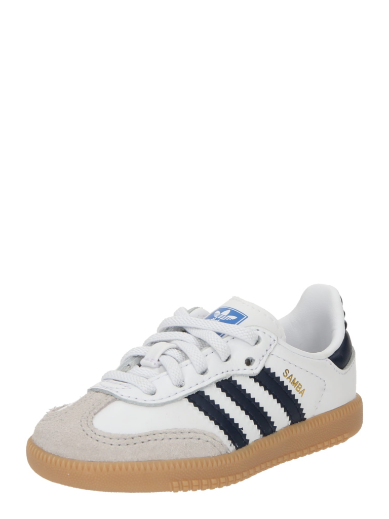 ADIDAS ORIGINALS Sneaker 'SAMBA'  bleumarin / auriu / gri deschis / alb