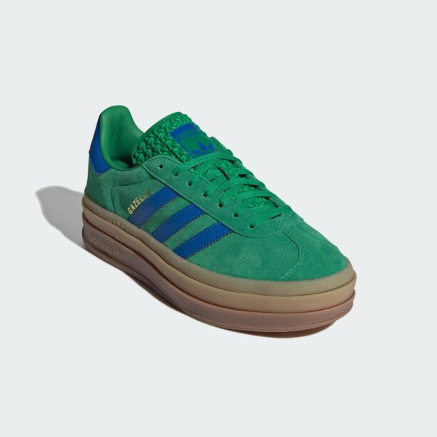 Preţ ADIDAS ORIGINALS Sneaker low 'Gazelle Bold'  albastru / auriu / verde