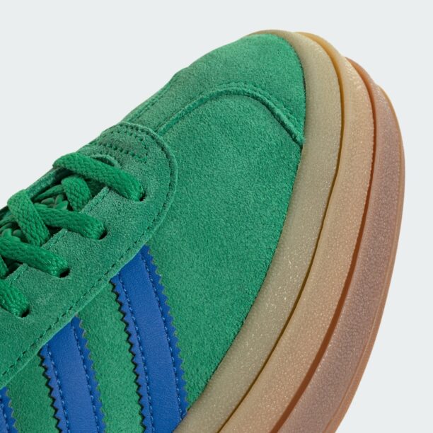 Original ADIDAS ORIGINALS Sneaker low 'Gazelle Bold'  albastru / auriu / verde