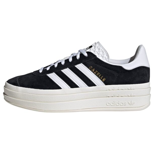 ADIDAS ORIGINALS Sneaker low 'Gazelle Bold'  auriu / negru / alb