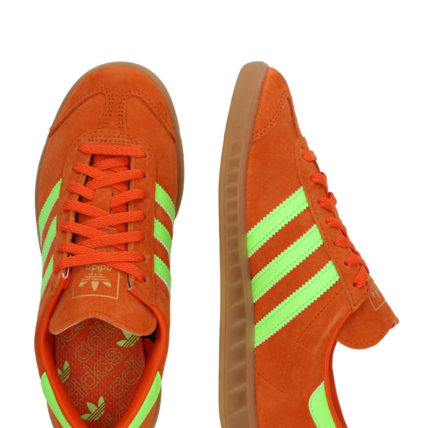 ADIDAS ORIGINALS Sneaker low 'Hamburg'  verde neon / portocaliu închis