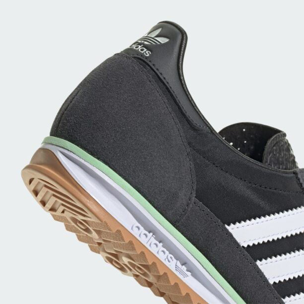 Original ADIDAS ORIGINALS Sneaker low 'SL 72 OG'  verde / negru / alb