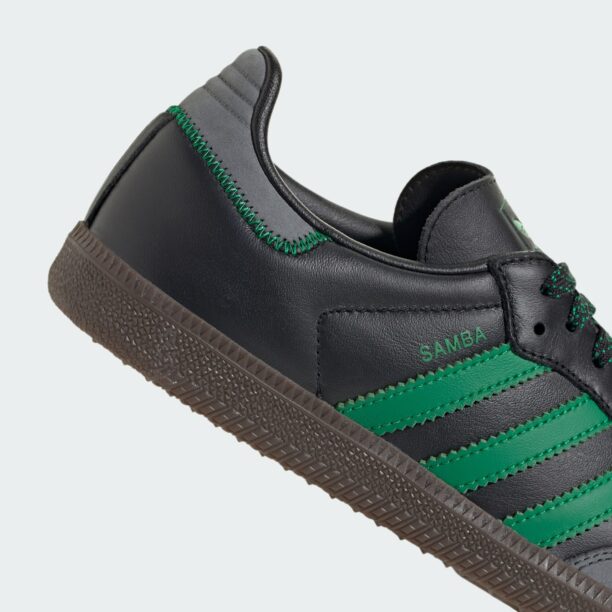 Original ADIDAS ORIGINALS Sneaker low 'Samba OG'  gri bazalt / verde / negru