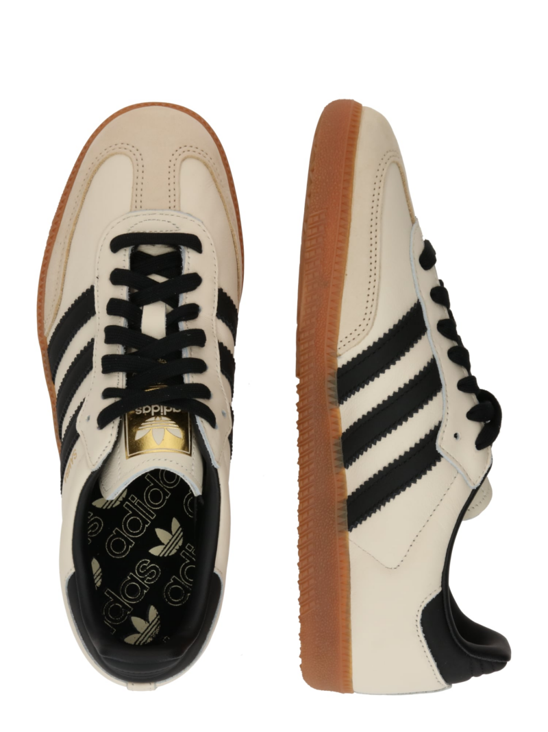 ADIDAS ORIGINALS Sneaker low 'Samba'  culoarea pielii / negru / alb lână