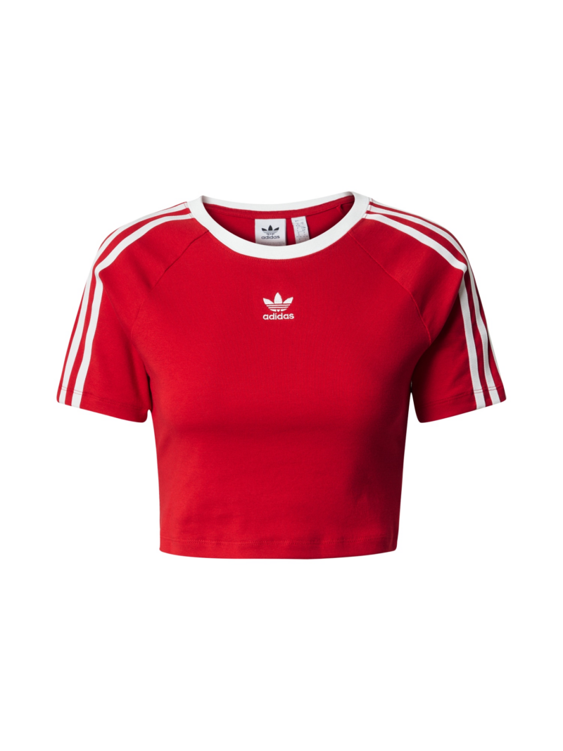 ADIDAS ORIGINALS Tricou '3-Streifen'  roșu / alb