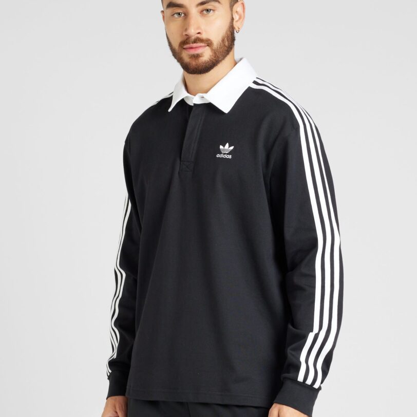 ADIDAS ORIGINALS Tricou 'Adicolor'  negru / alb murdar