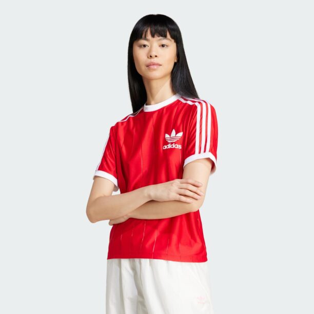 ADIDAS ORIGINALS Tricou 'Adicolor'  roșu / alb