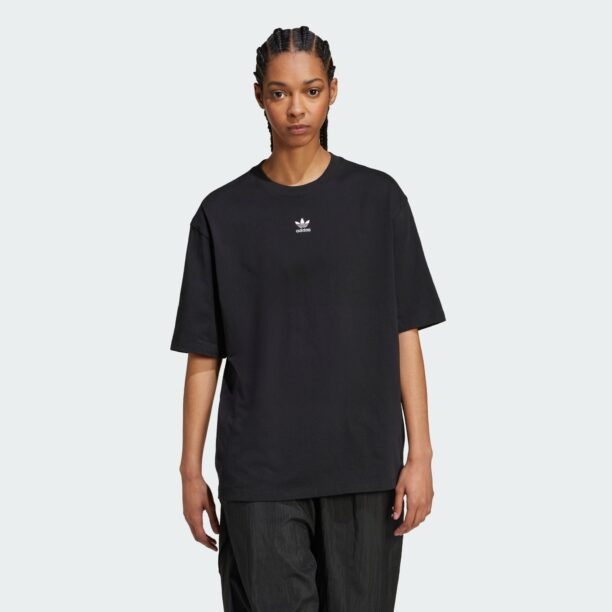 Cumpăra ADIDAS ORIGINALS Tricou 'Essentials'  negru / alb