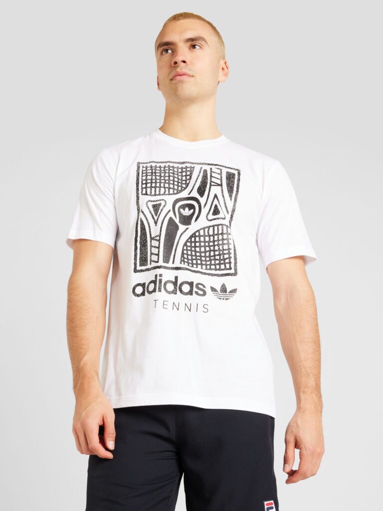 ADIDAS ORIGINALS Tricou 'GFX'  negru / alb