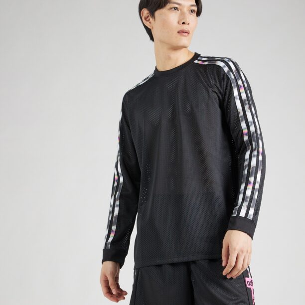 ADIDAS ORIGINALS Tricou 'Pride'  gri / roz neon / negru / alb