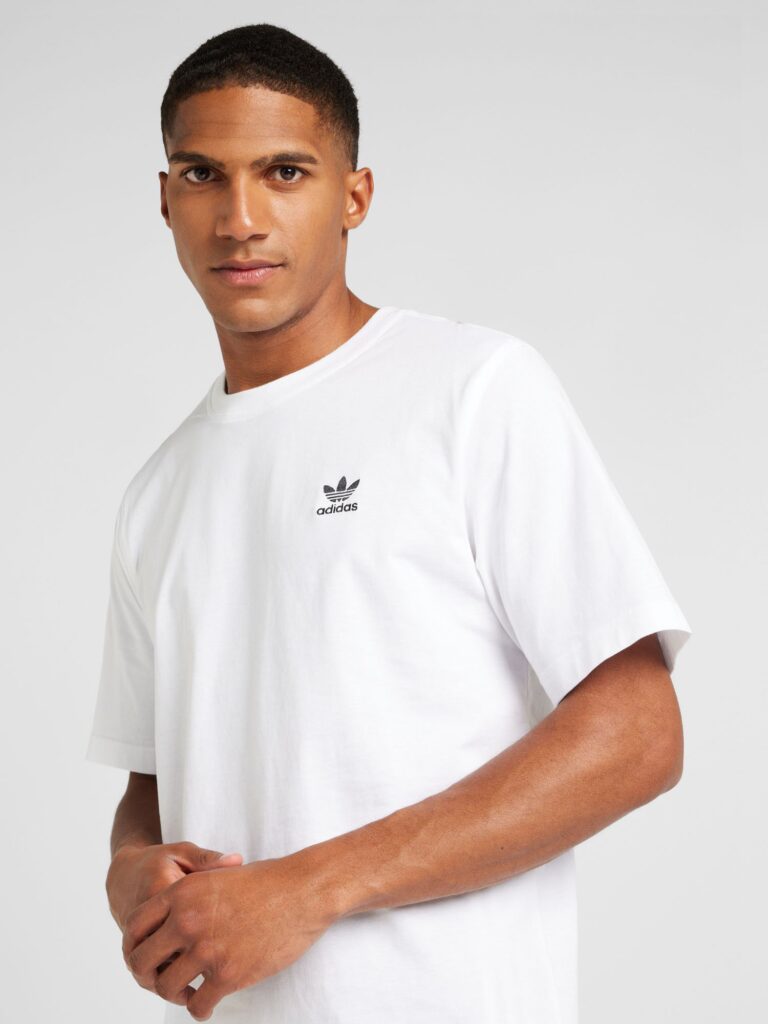 ADIDAS ORIGINALS Tricou 'Trefoil Essentials'  negru / alb