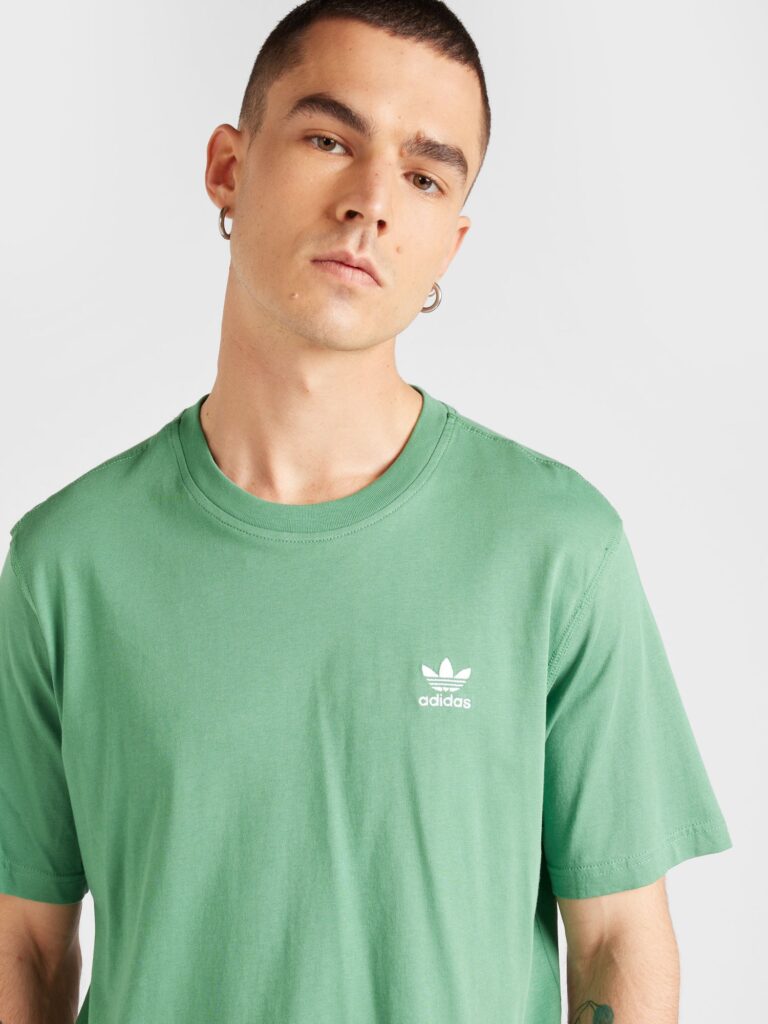 ADIDAS ORIGINALS Tricou 'Trefoil Essentials'  verde deschis / alb preţ